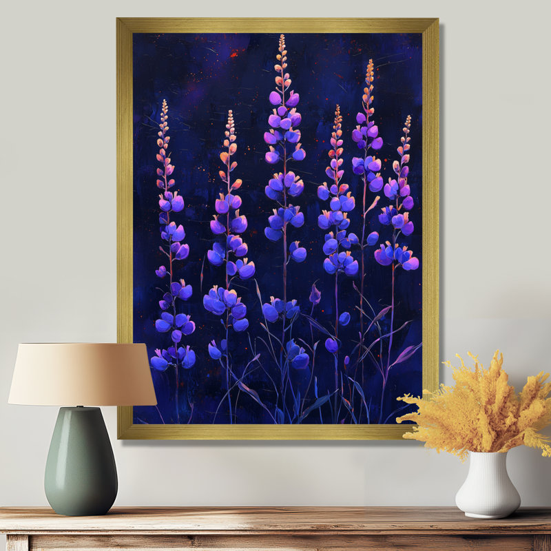 Barbican - impressions sur toile florales, H 44 po x l 34 po, Reproduction encadrée d'une seule photo, Doré