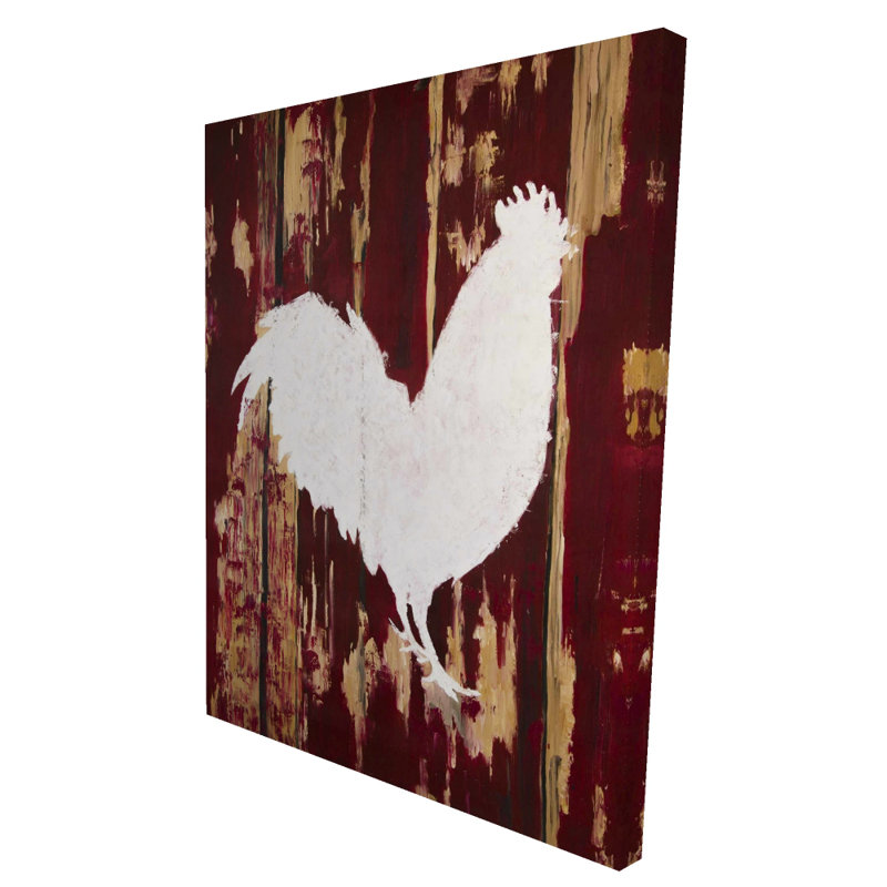 Silhouette de coq - Toile de forme animalière pour la décoration intérieure
