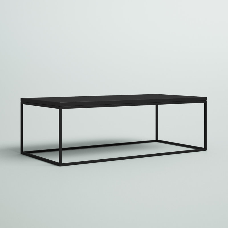 Table basse Valeta, Plateau noir / base noire