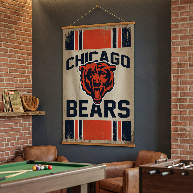 Tapisserie murale 36 po x 54 po Chicago Bears, Bears de Chicago
