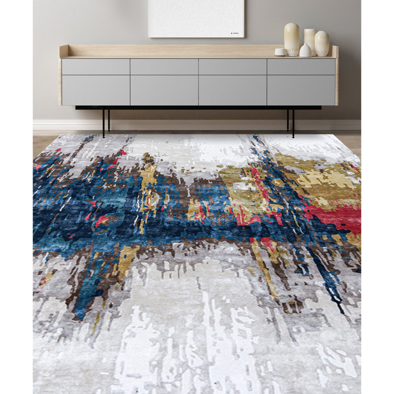 Abstract Area Rug, Rectangle 5' x 8'