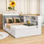 Twin Size Platform Bed with Storage Shelves and 2 Drawers-434166651