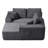 104 Inch Cloud Sectional Sofa With L-Shape Chaise And Side Pockets, Modern Modular Design, Deep Seating, No Assembly Required, Plush Fabric, Right-1372103251-1372103245