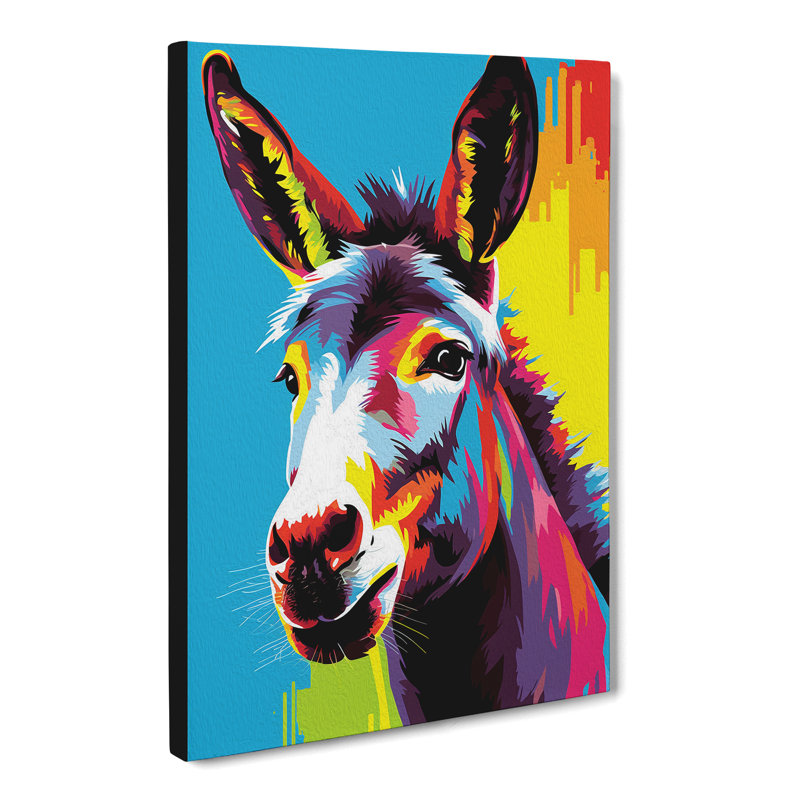 Donkey Pop - Wrapped Canvas, 76cm H x 50cm W x 3cm D