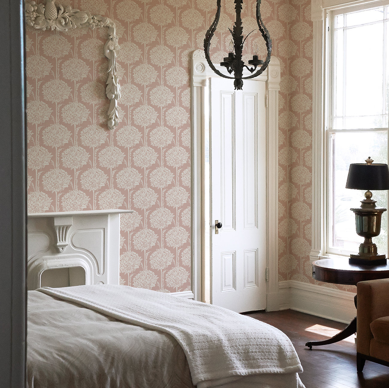 Erelina Floral Wallpaper, Apricot