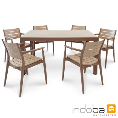 Annekatrin Square - Piece 5- Piece 4- Person 85cm L Table Set