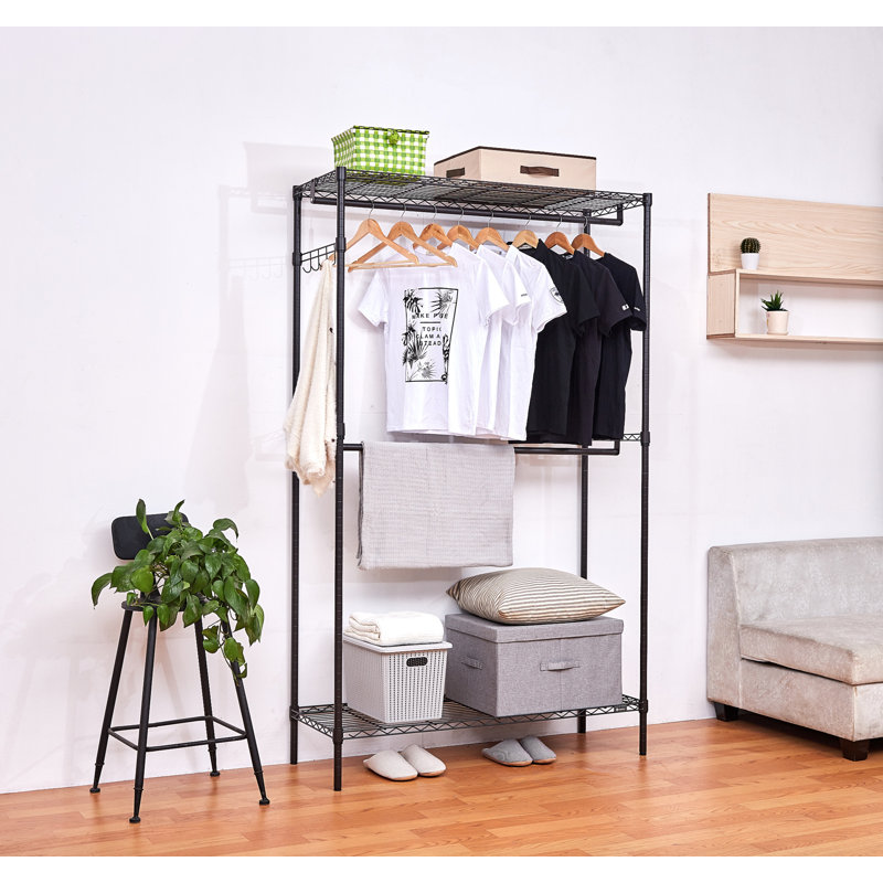 Portant à vêtements à 2 niveaux 19,75 po Wogina