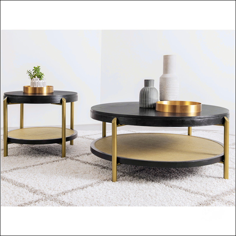 Benson Black Round End Table