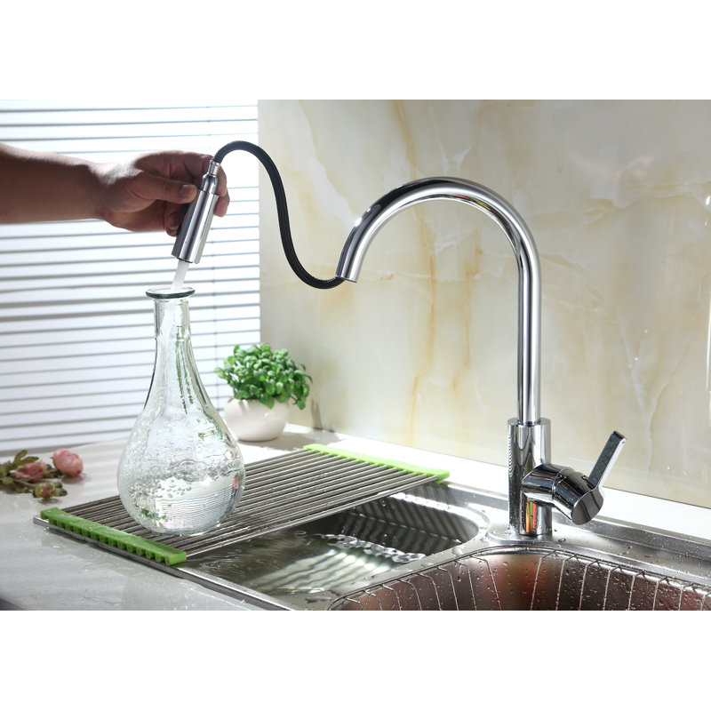 RunFine Group Pull Down Kitchen Faucet, Chrome