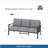 70” All-Weather Metal 3-Seat Patio Sofa-857314389