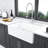 White Ceramic Sink 30 Inch - Apron Front For Kitchen Reversible Single Bowl And Elegant Quality Stylish Design