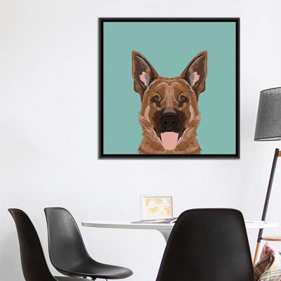 Berger allemand, impression sur toile tendue