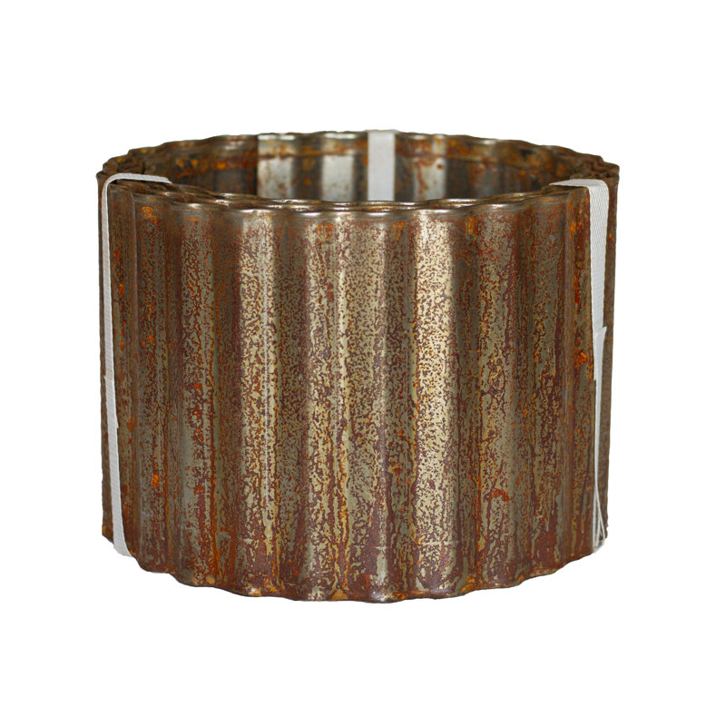Metal Lawn Edging, Rusted, 6" H x 120" W
