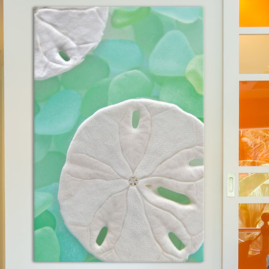 Verre de mer 5, reproduction de photo sur toile tendue, H 26 po x l 18 po x P 1,5 po, Toile avec cadre noir, Pas de tapis