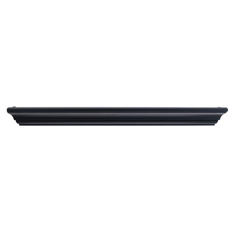 Tablette de cheminée flottante en bois Colton 60 po - Fabriquée en bois de pin - Design traditionnel, Noir, 60 po