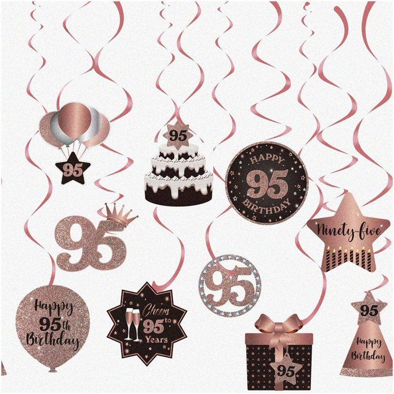 70th Anniversary Celebration Backdrop Navy Blue Silver Glitter, Pink/Black
