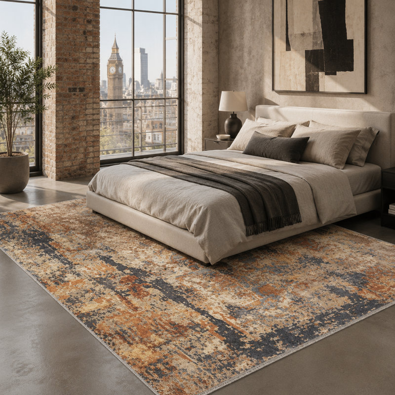 Vintage Look Flatweave Area Rug, 100 x 300 cm