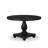 5 Piece Dining Set Includes a 48" Round Table with Pedestal and 4 Willow Green Polyester Fabric Upholstered Chairs, Sand Blasted Black-6334590-6334586