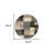 Grey-Brown Round Patchwork Power Loom Stain Resistant Area Rug-779686489