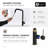 Single Handle Matte Black with Gold Pull Down Touchless Kitchen Faucet-111657747