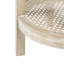 Table d'appoint ronde de 15 po de diamètre et de 28 po de hauteur, plateau en placage de frêne, pieds en bois massif au fini blé récupéré, tablette inférieure en canne pour le décor du salon, pieds à assembler requis, rangement