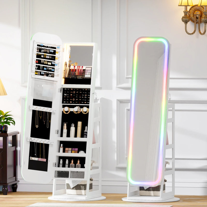 MDF Jewelry Armoire, White
