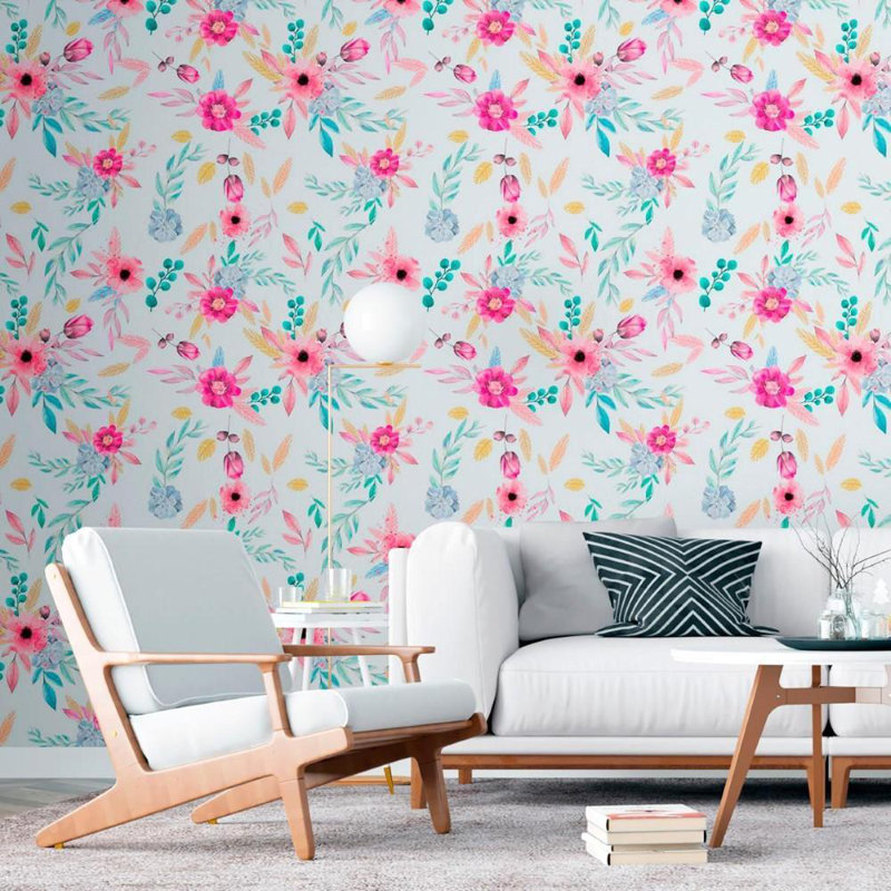 Aretha Smooth Wallpaper Roll, 126" L x 24" W