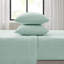 Ensemble de 3 draps simples TG - 100% molleton, doux et confortable commune, boulochage, lavable à la machine, avec drap plat, housse de drap-housse de domaine, plat et draps, 1