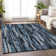 Machine Washable Indoor/Outdoor Chayil ACN1079 Blue Rug