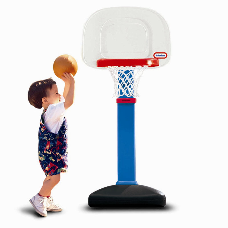 Adjustable Blue and Red Toddler Basketball Hoop Set