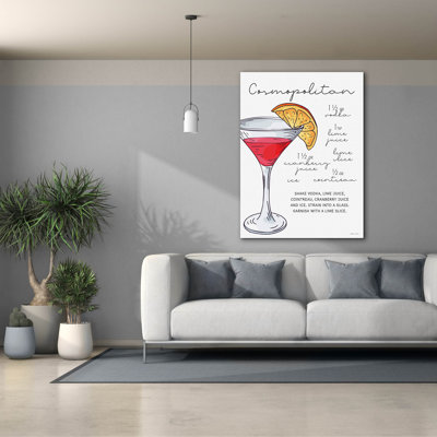  «Cosmopolitan Recipe» par Susan Ball, art mural sur toile, 40 po x 54 po