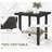 Patio Wicker Furniture Set With Button Tufted Cushions, Rattan Rocking Chairs, Coffee Table-1590468325