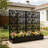 70.87" H × 46.06" W Leaf Pattern Privacy Screen with Planter Box, Metal Freestanding Decorative Fence Planter for Patio Balcony Backyard