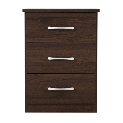 Modern Nightstand, 3 Drawers Nightstand, Bedroom Nightstand