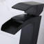 Robinet de lavabo vasque noir, poignée simple, robinet de salle de bain en cascade, robinets de lavabo avec lavabo escamotable et deux tuyaux de 3/8 po