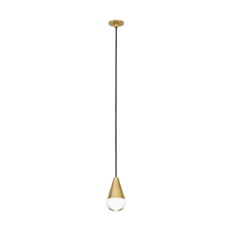 Cupola 1 - Light LED Pendant, Natural Brass