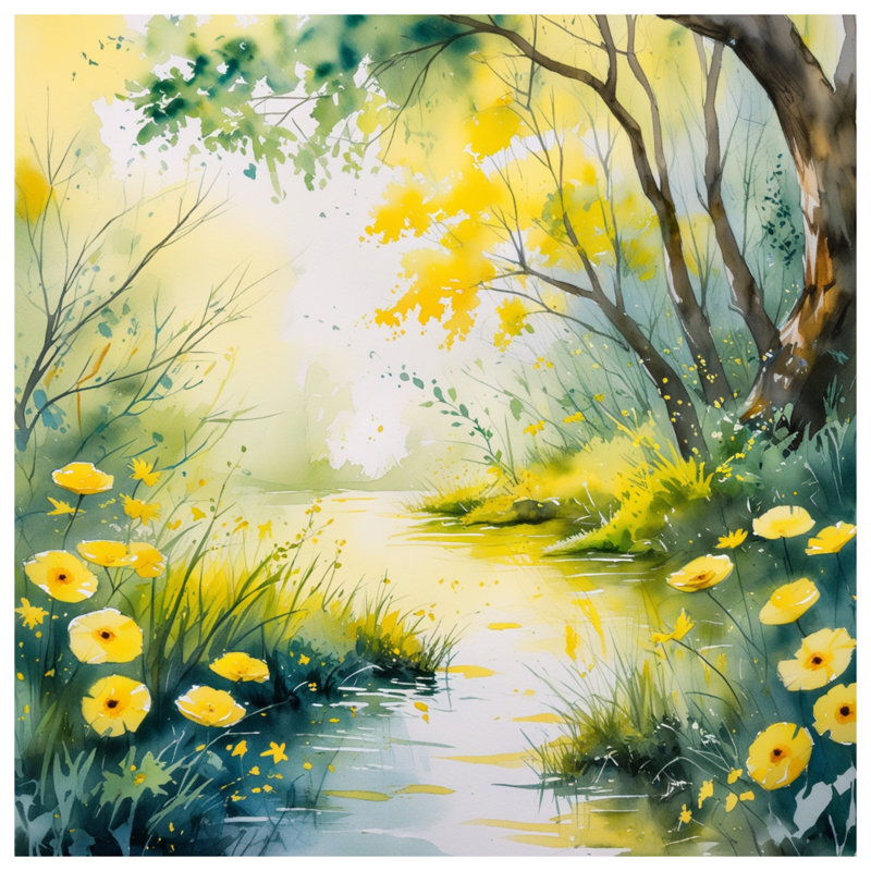Toile tendue sur toile Springtime, 32 po x 32 po