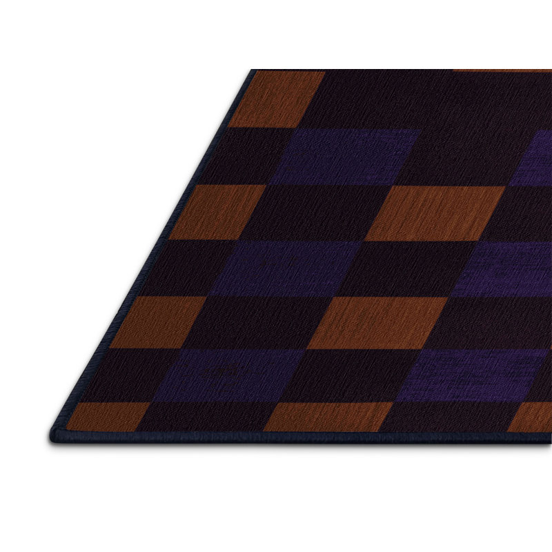 Tapis mauve lavable à la machine, Carré 6 pi