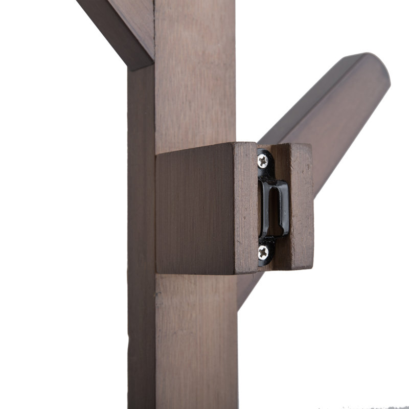 Solid Wood 10 - Hook Coat Rack