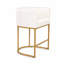 Tabouret rembourré à hauteur de comptoir avec structure en métal-1414249803