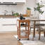 Îlot de cuisine moderne en bois avec abattant (sans tabouret inclus)