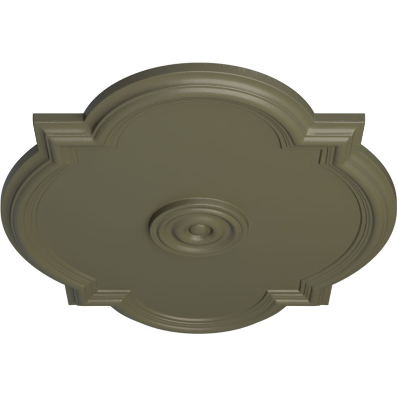 Médaillon de plafond Endurathane Neuveau, 24 1/4 po de diamètre extérieur x P 2 po (convient aux auvents jusqu'à 6 3/8 po), finition givrée peinte à la main