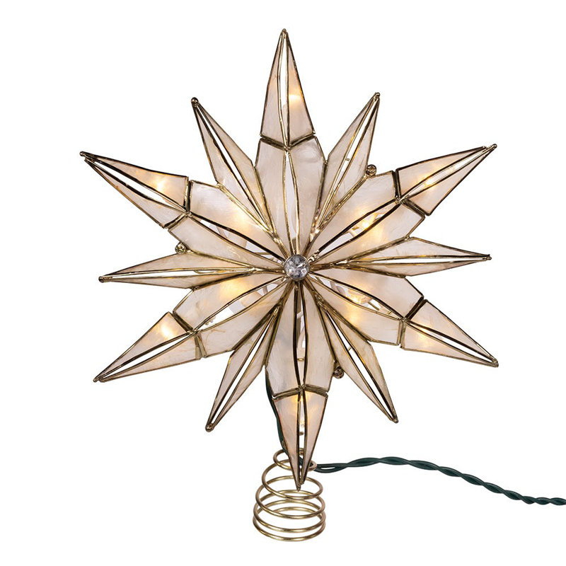 Décoration pour sommet de sapin 10 lumières à 12 pointes avec centre gemme Kurt Adler's