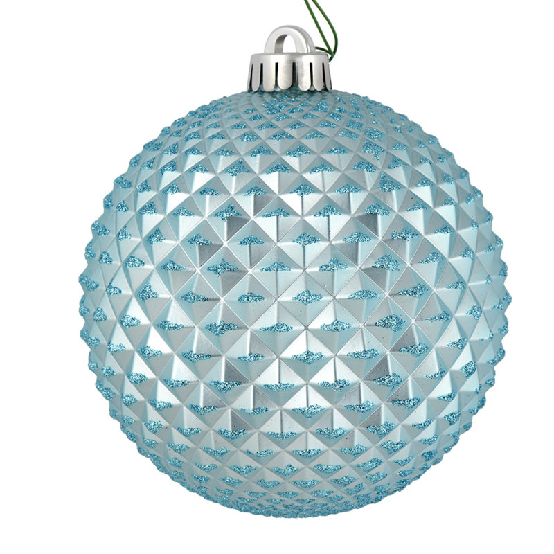 Ornement boule Durian Glitter, Bleu pastel