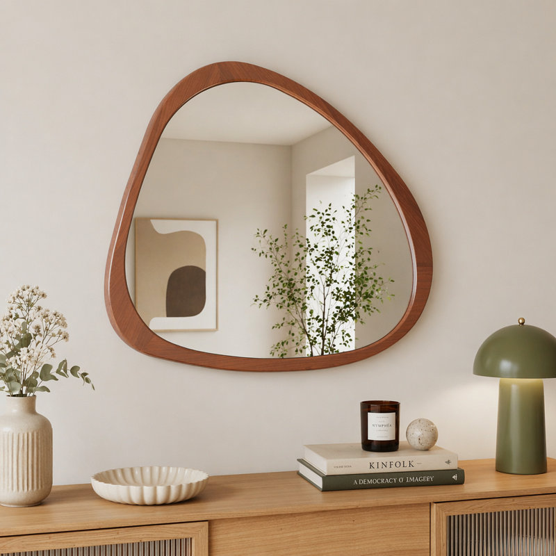 Miroir mural en bois massif