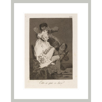 Esto si que es leer. (That certainly is being able to read.) by Francisco de Goya -Framed Giclee Print