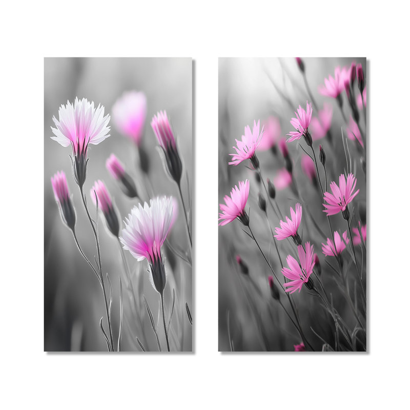  Cornflowers Charm I - ensemble d'art mural 2 pièces, Toile tendue, H 28 po x l 24 po