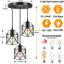 Luminaire suspendu lanterne à 3 lumières