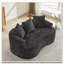 Petit canapé en chenille avec 3 coussins-294448347