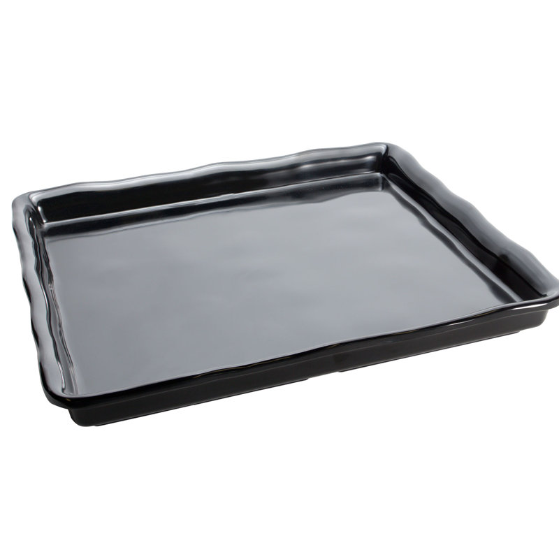 Plateau en mélamine biologique, Noir, H 1,63 po x l 14 po x P 13 po